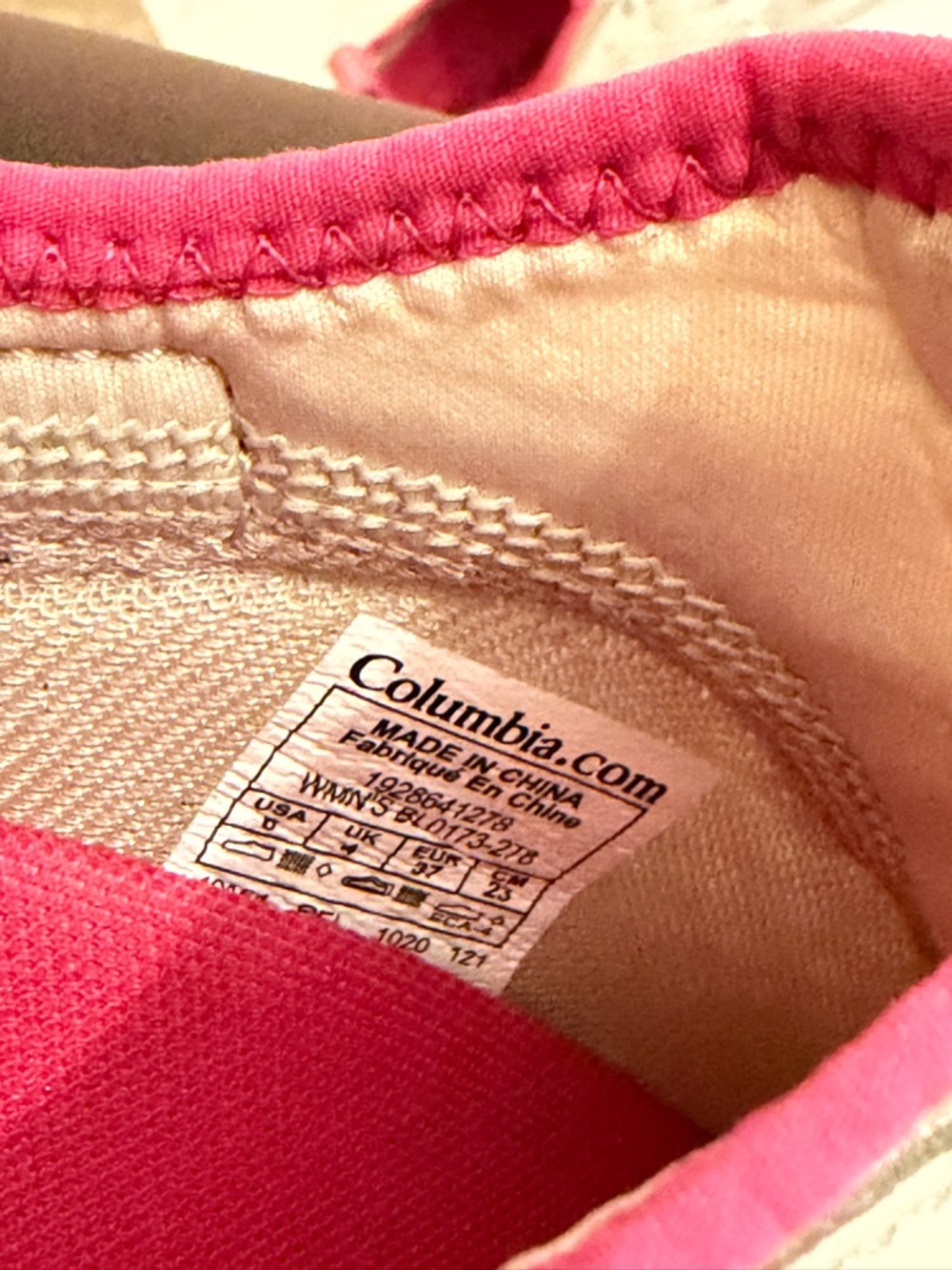 Columbia Beige and Pink Mesh water shoe - Picture 4 of 5